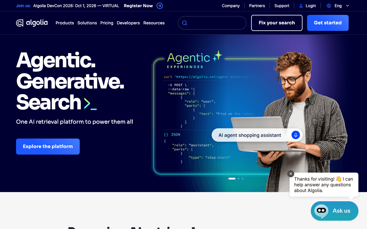 Algolia screenshot 1