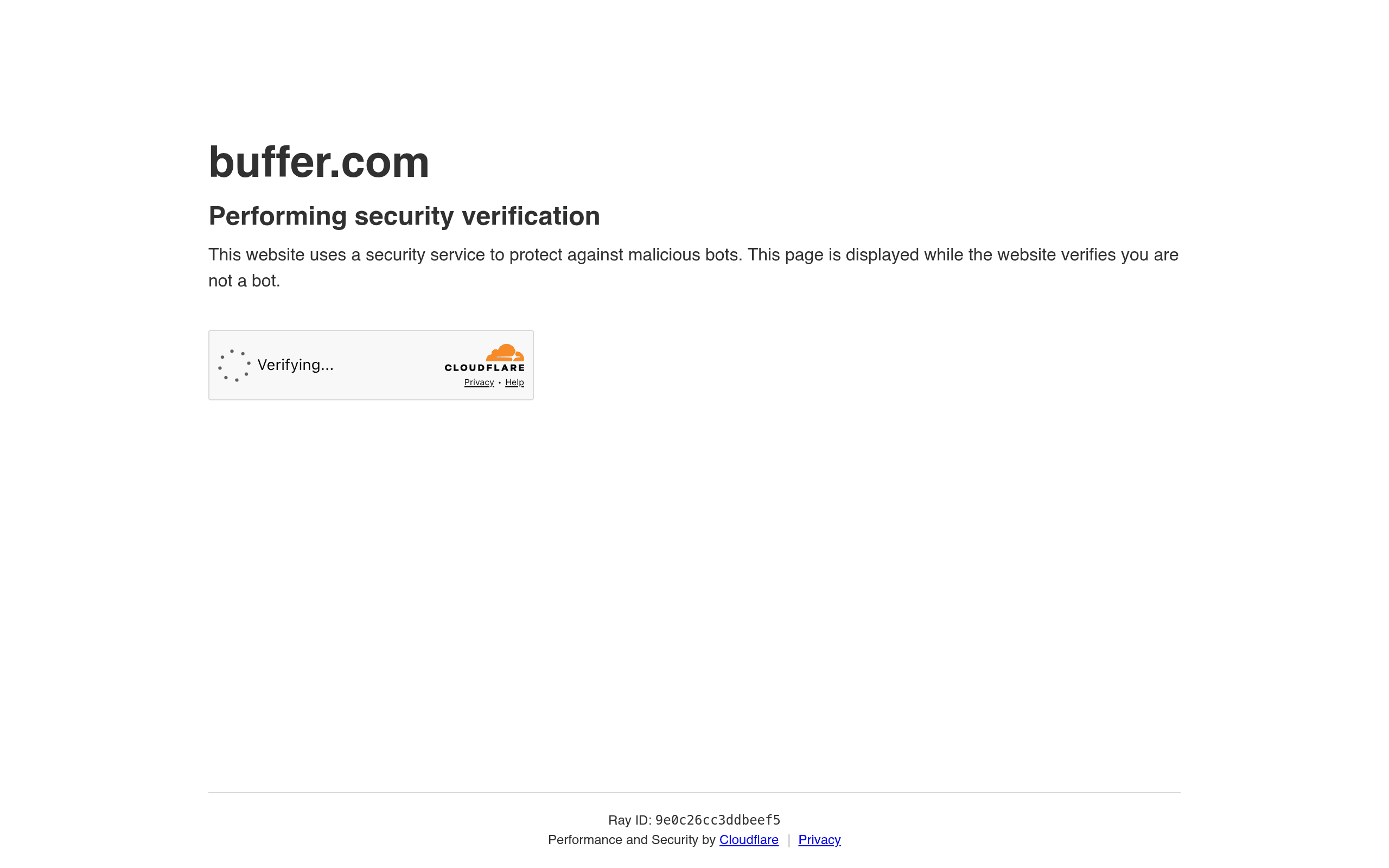 Buffer website screenshot