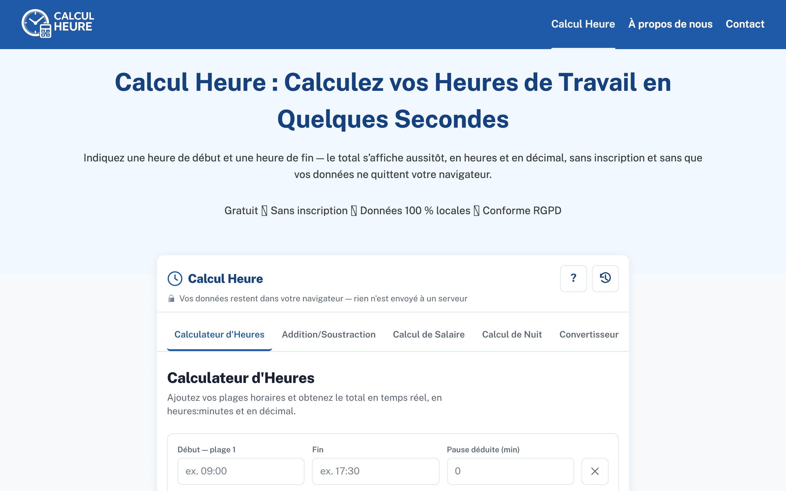 Calcul Heure screenshot 1