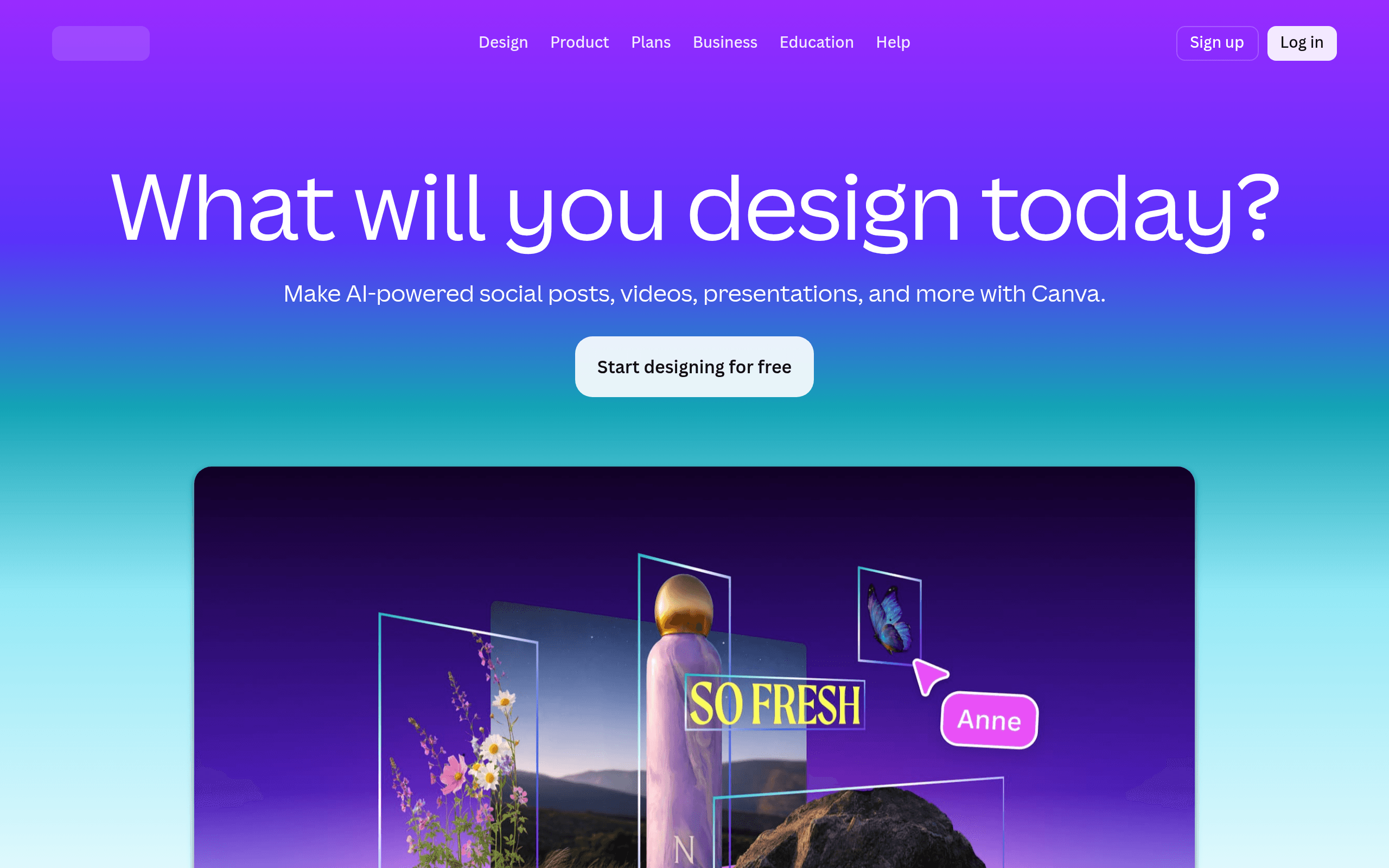 Canva website screenshot