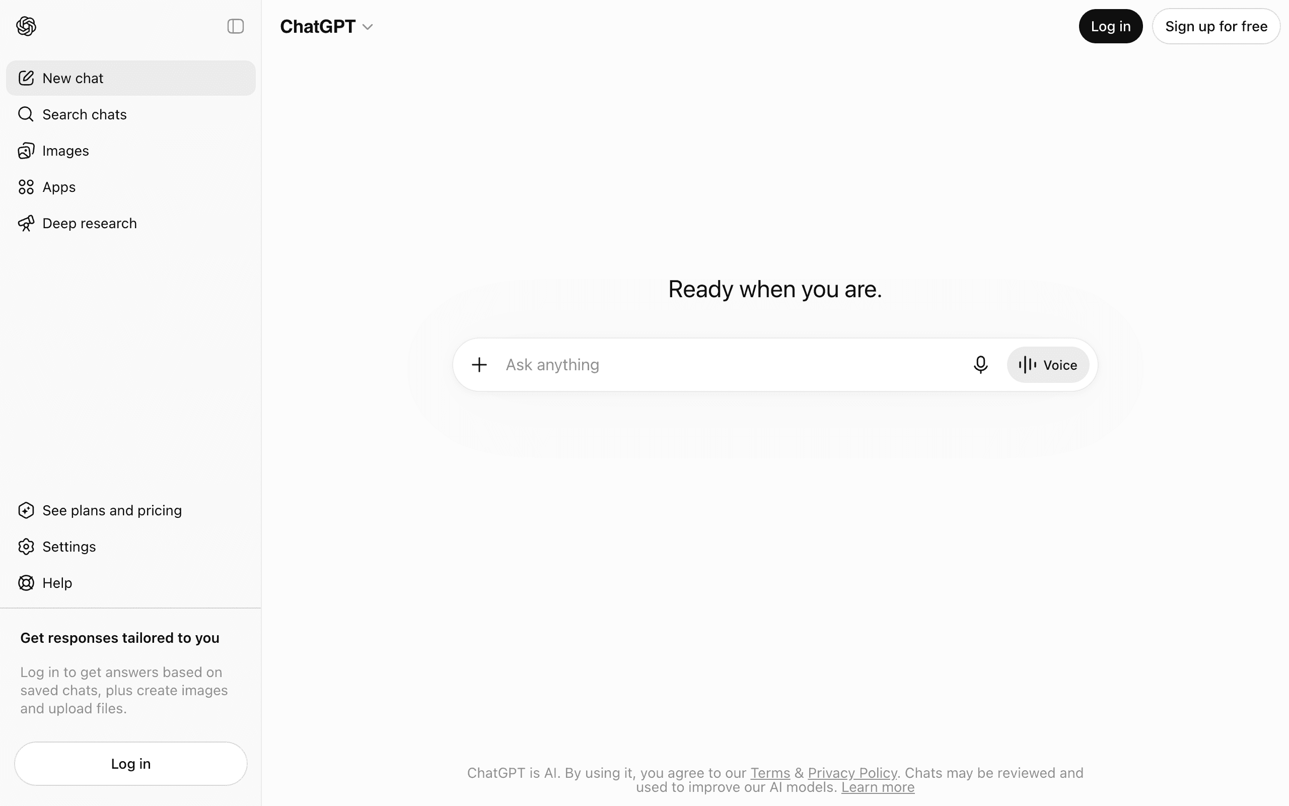 ChatGPT screenshot