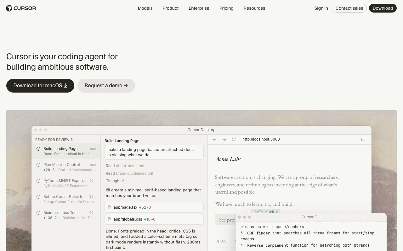 Cursor screenshot 1