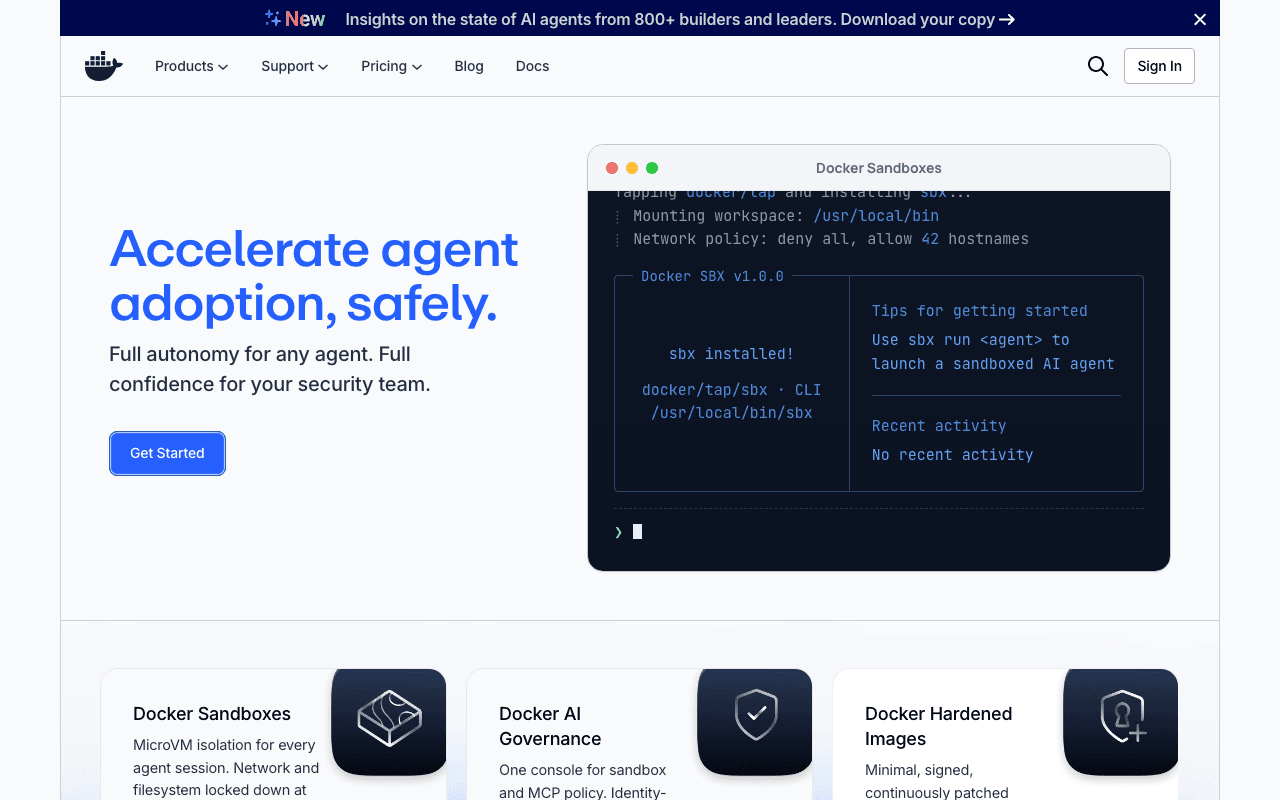Docker website screenshot