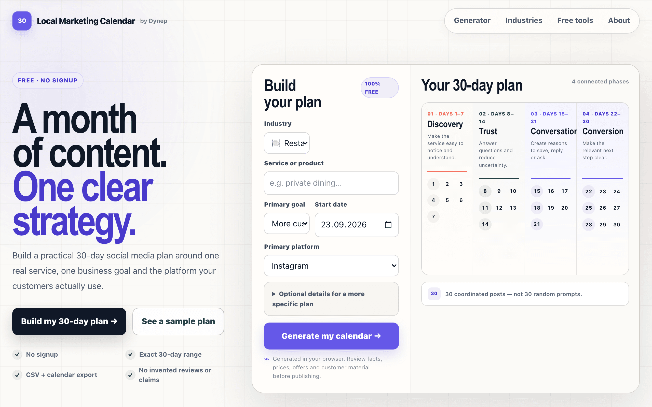 Dynep Calendar screenshot 1