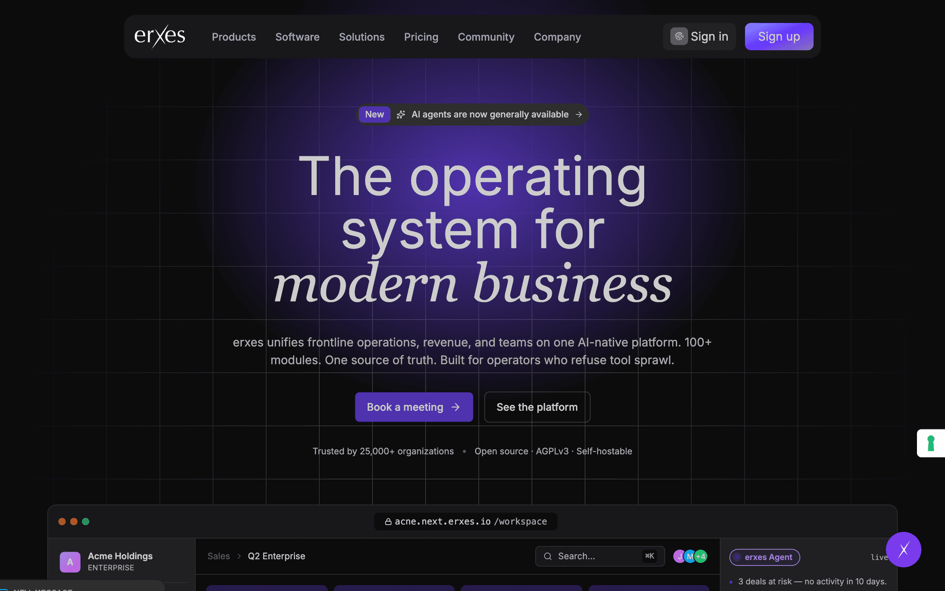 Erxes screenshot