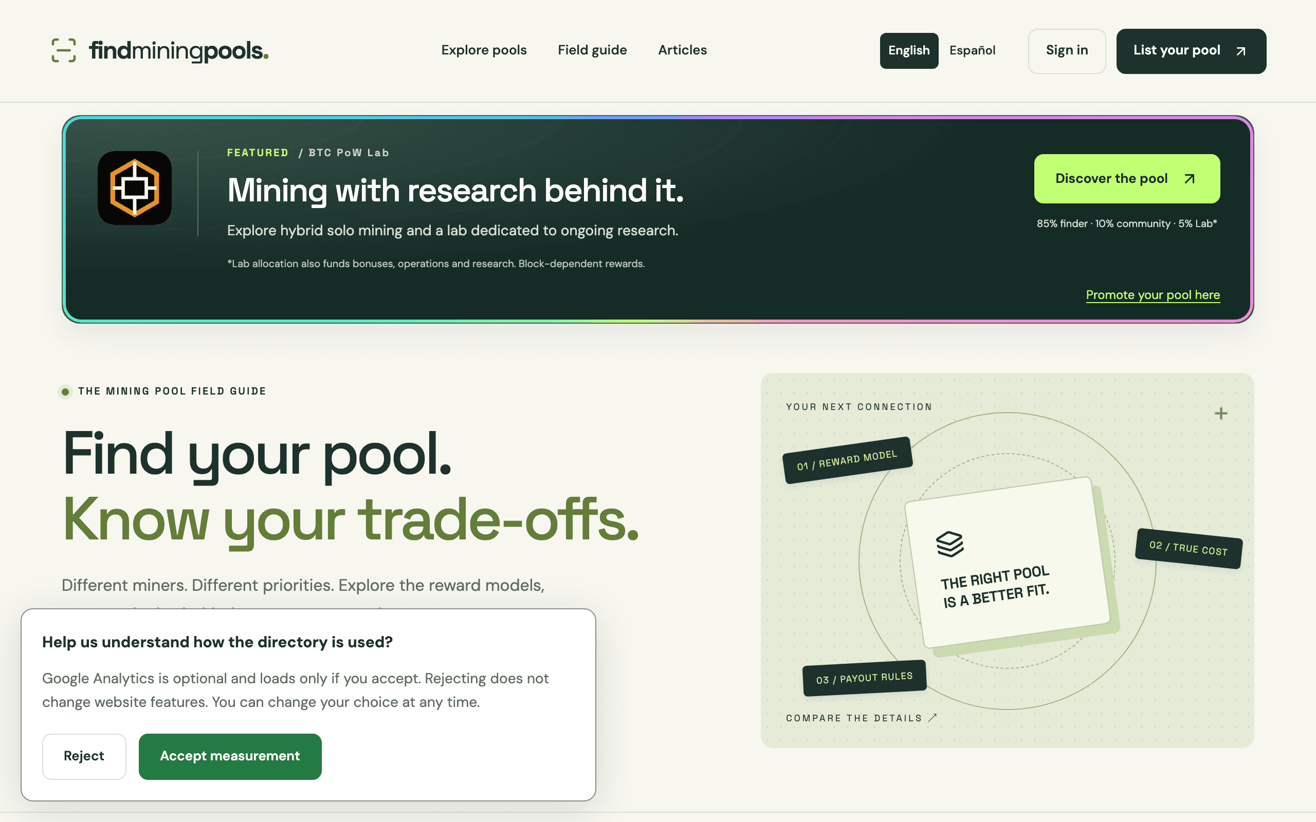 Find Mining Pools screenshot 1