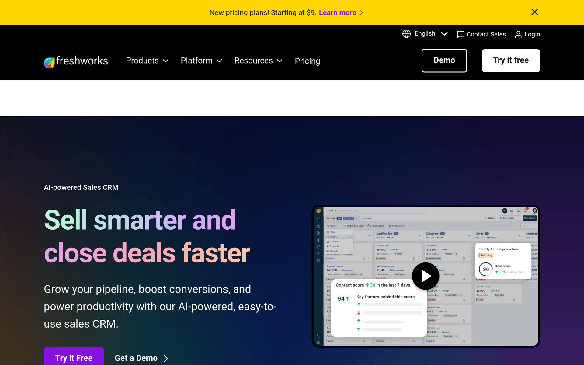 Freshsales screenshot