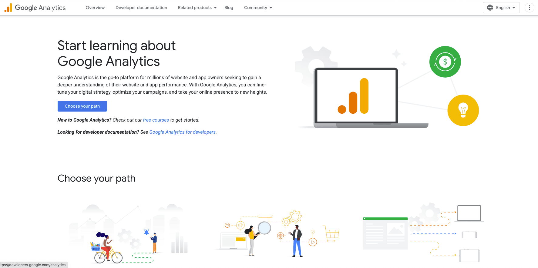 Google Analytics 4 website screenshot