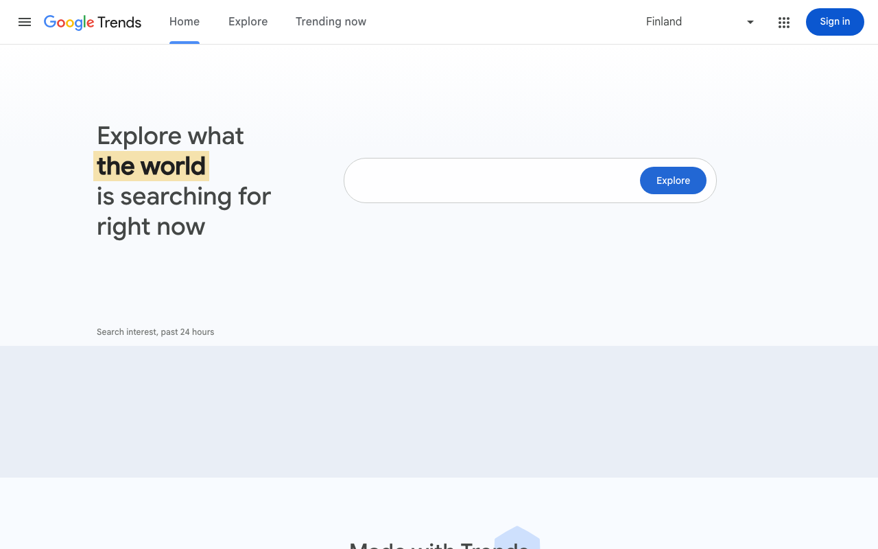 Google Trends website screenshot