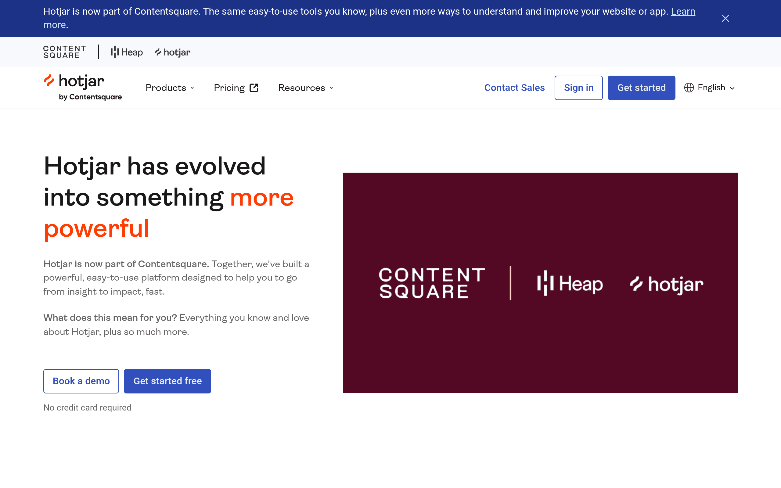 Hotjar website screenshot