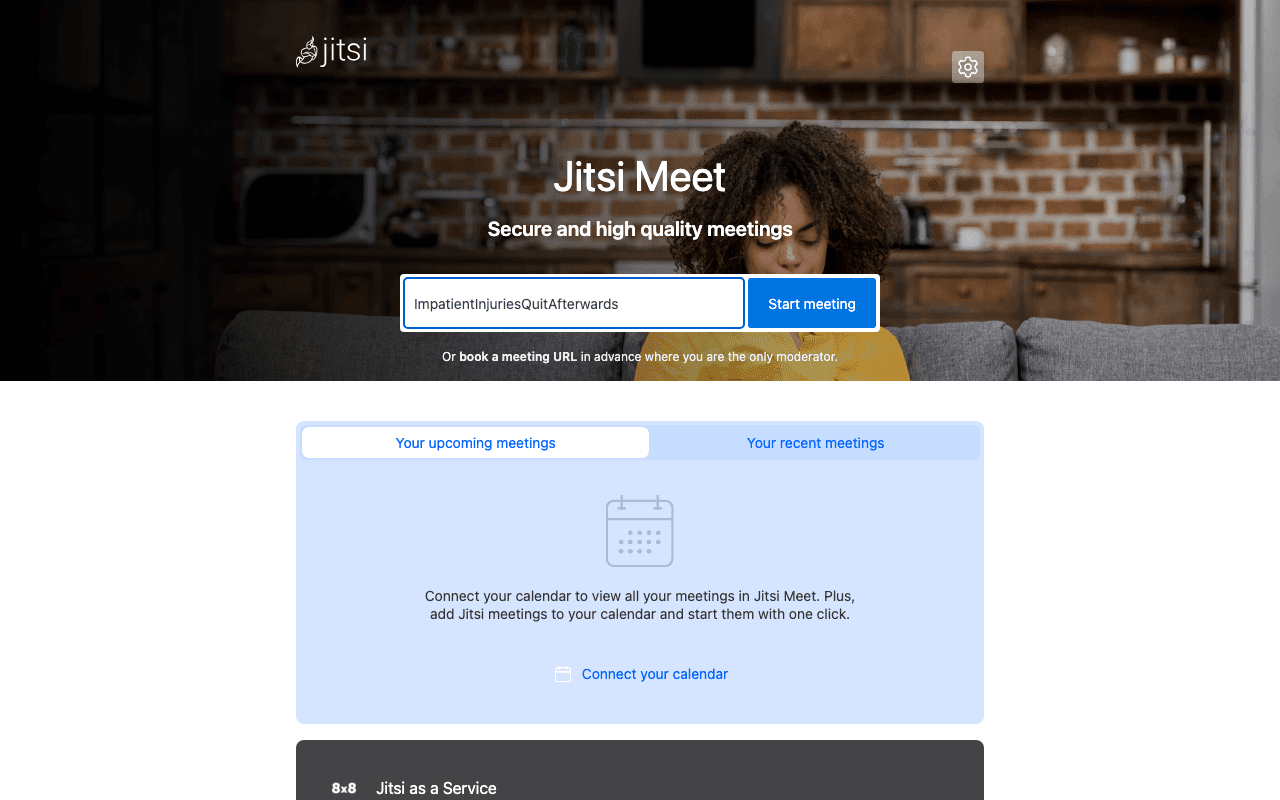 Jitsi Meet website screenshot