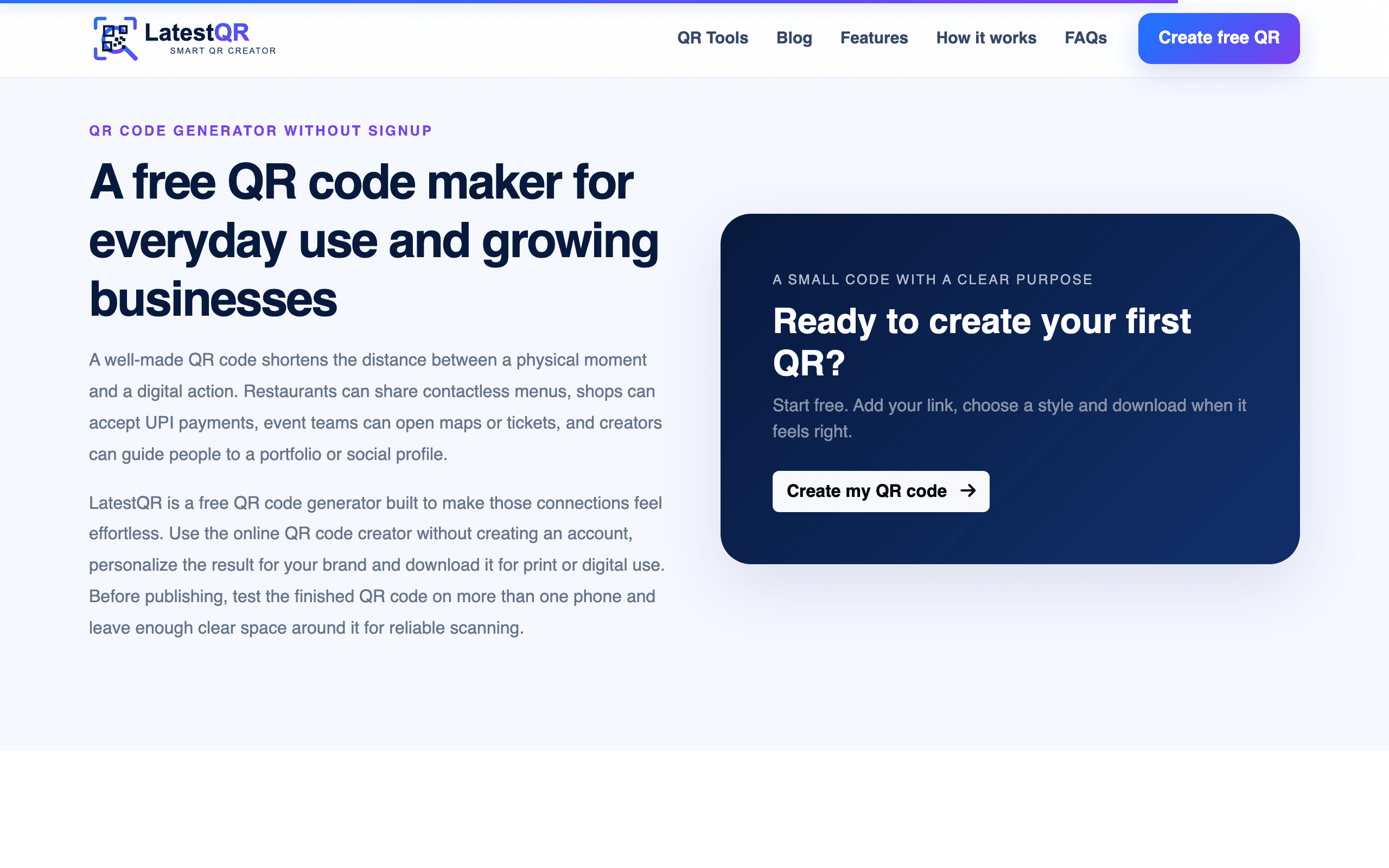 Latest QR Code Generator Free screenshot 1