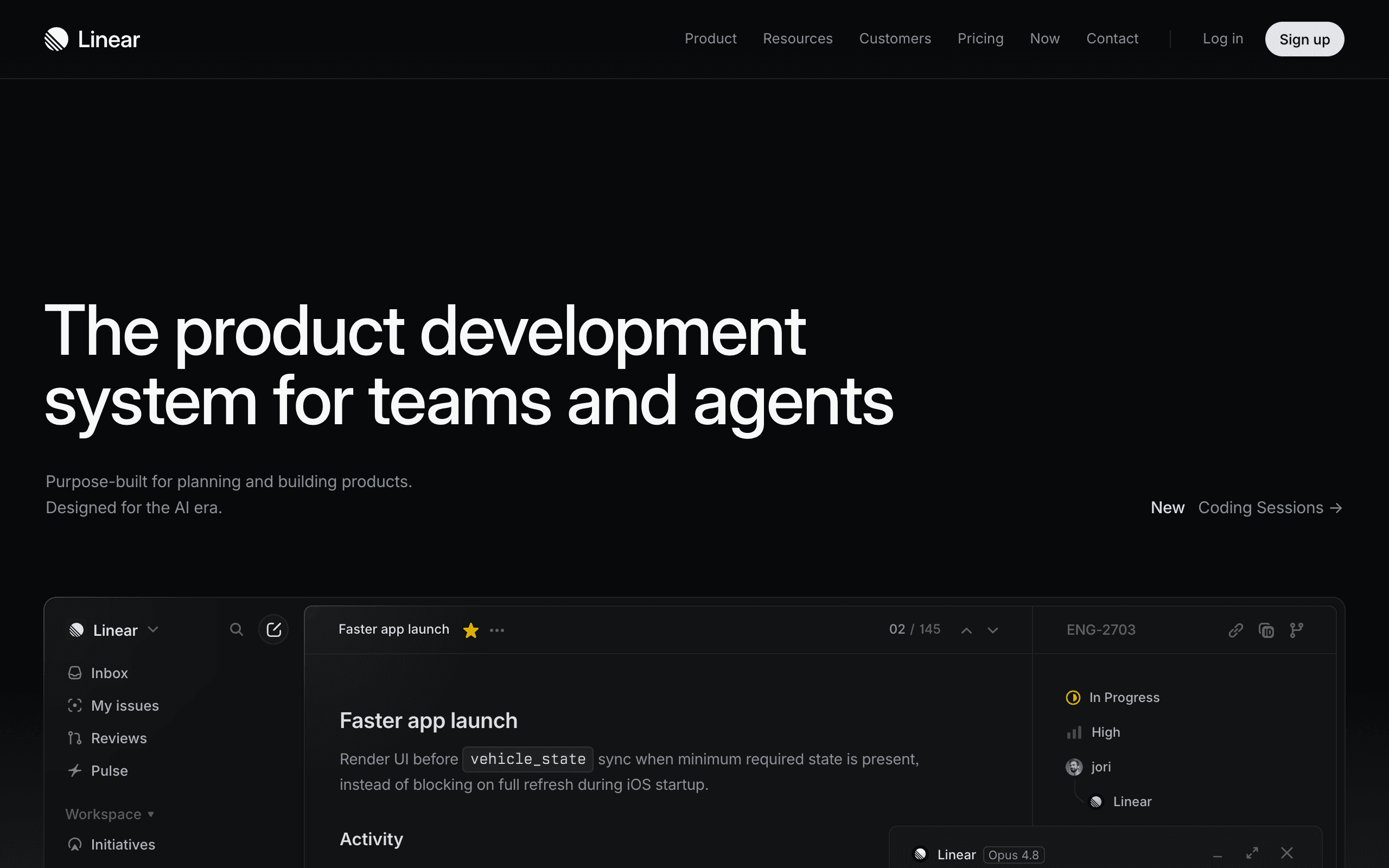 Linear screenshot