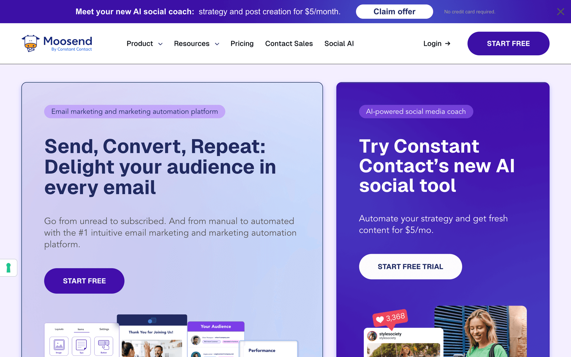 Moosend screenshot