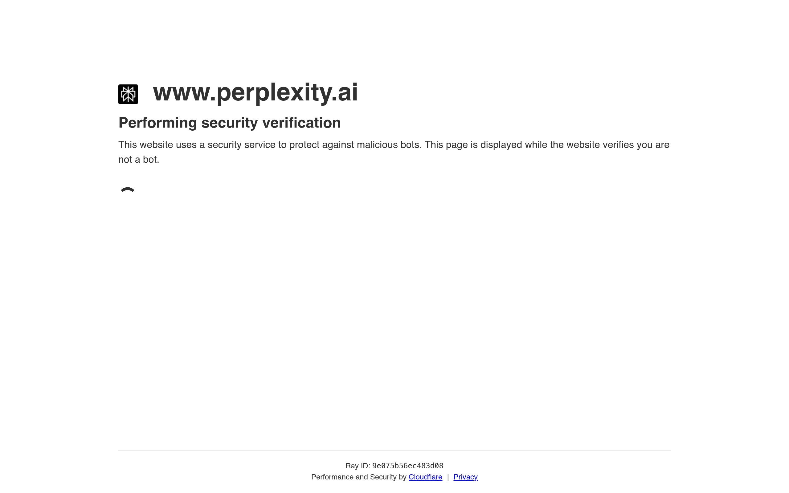 Perplexity AI website screenshot