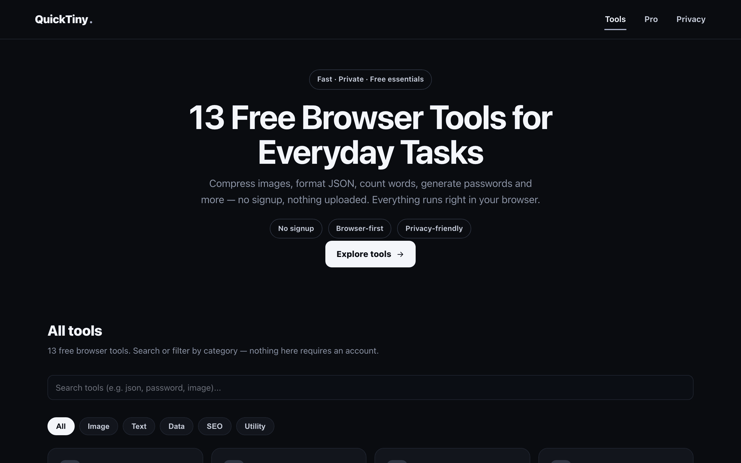 QuickTiny screenshot 1