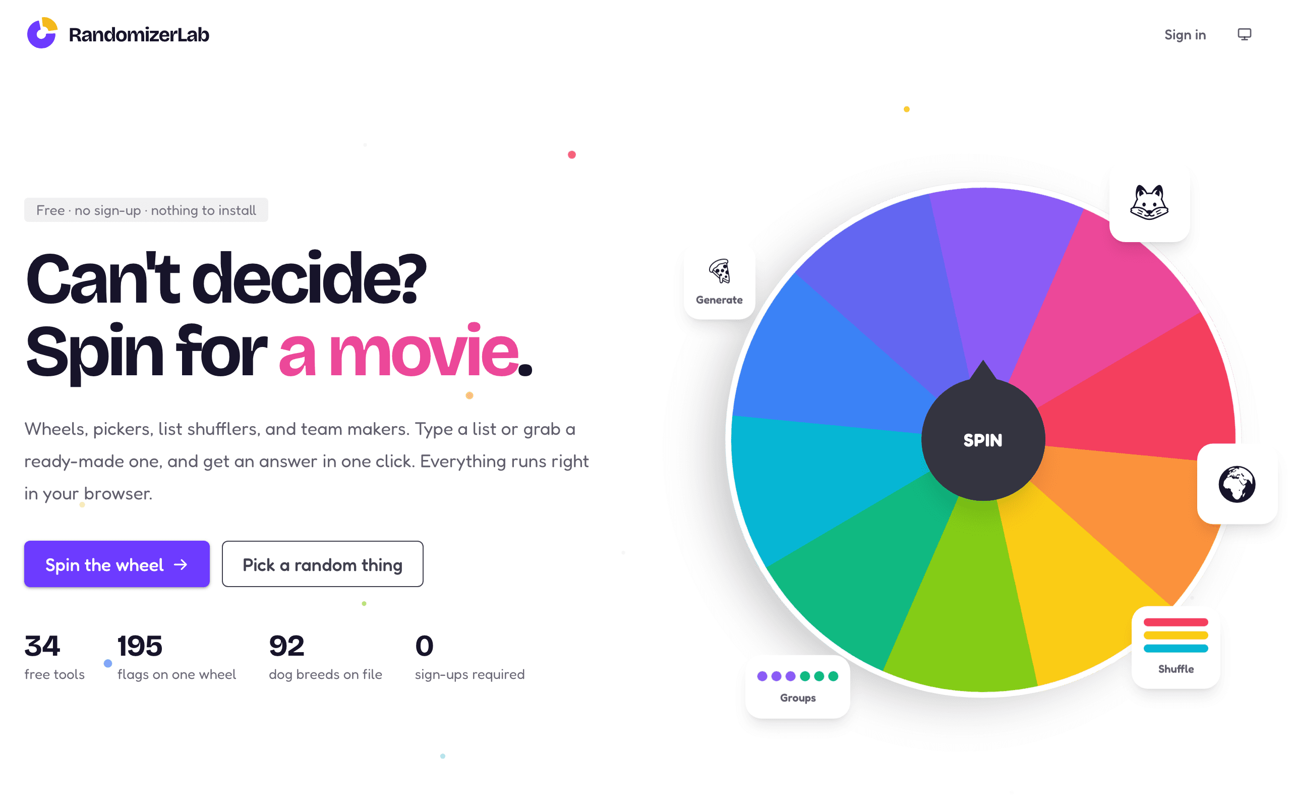 RandomizerLab screenshot 1