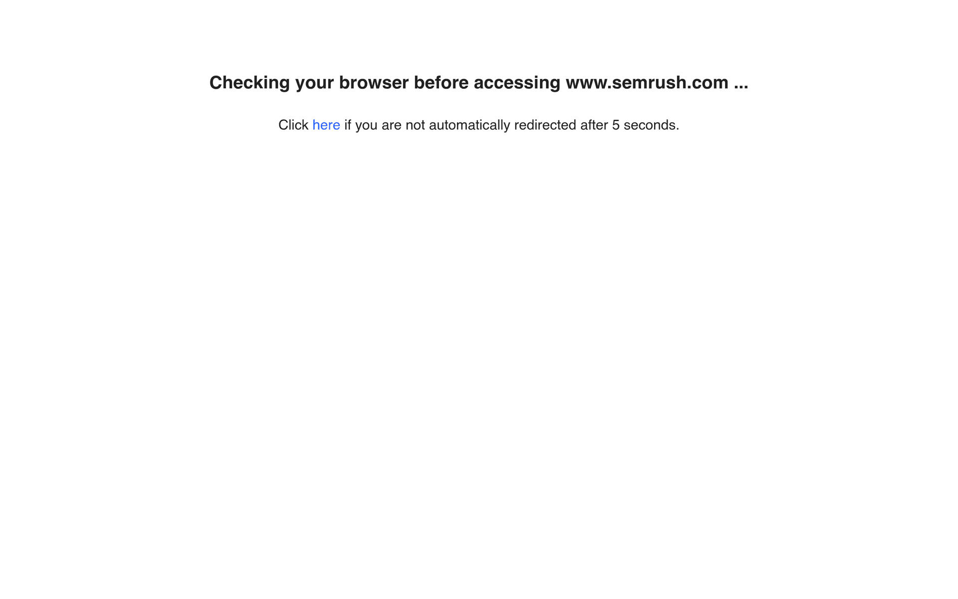 Semrush (Free Plan) screenshot