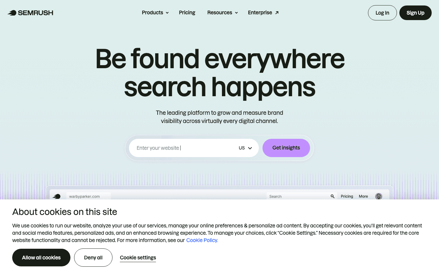 Semrush (Free Plan) screenshot