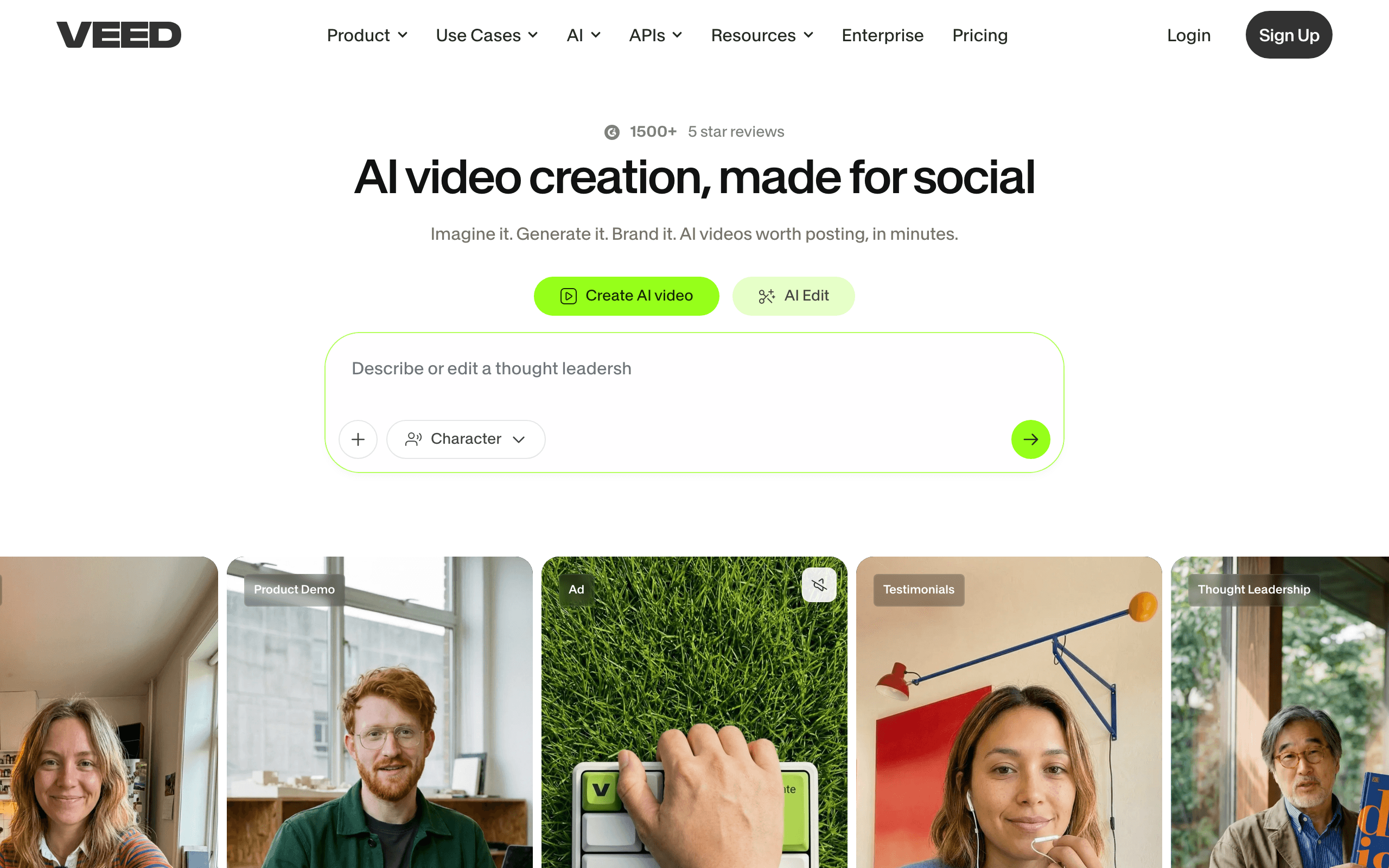 VEED.io website screenshot