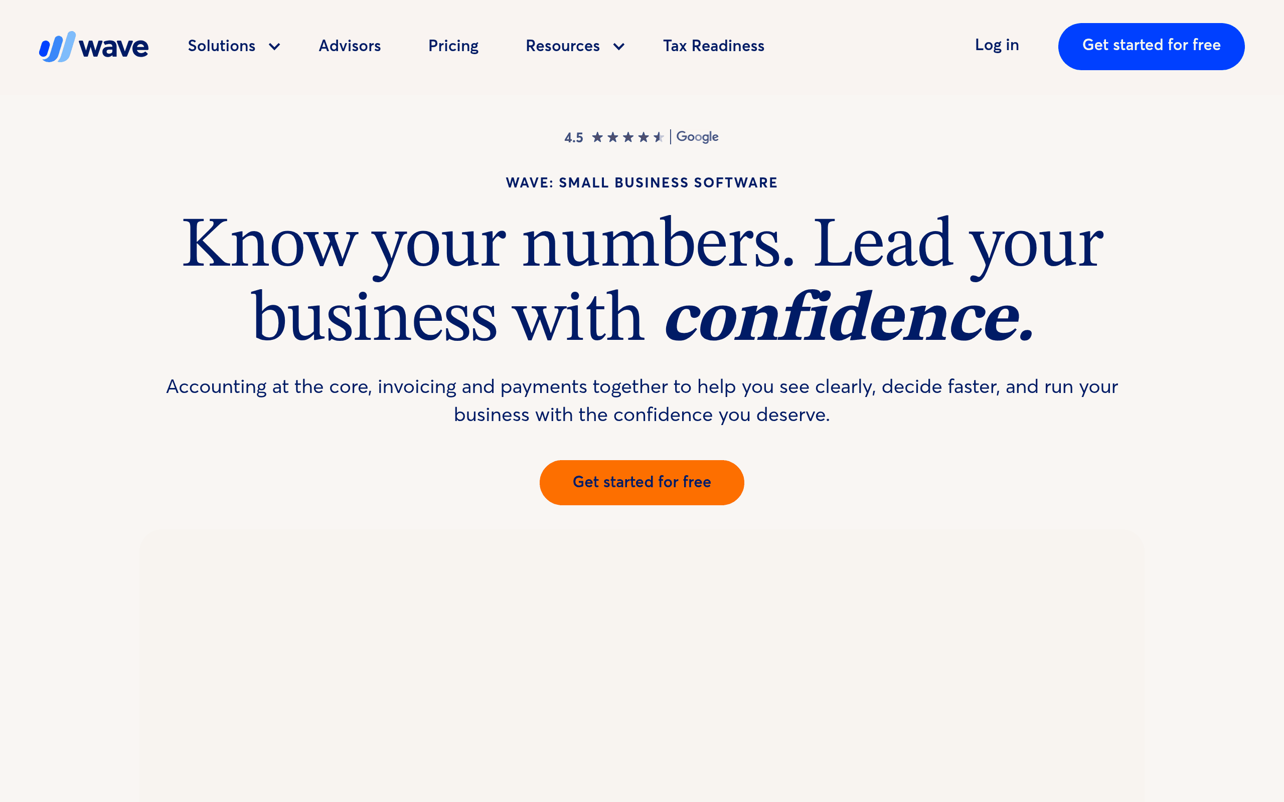 Wave website screenshot