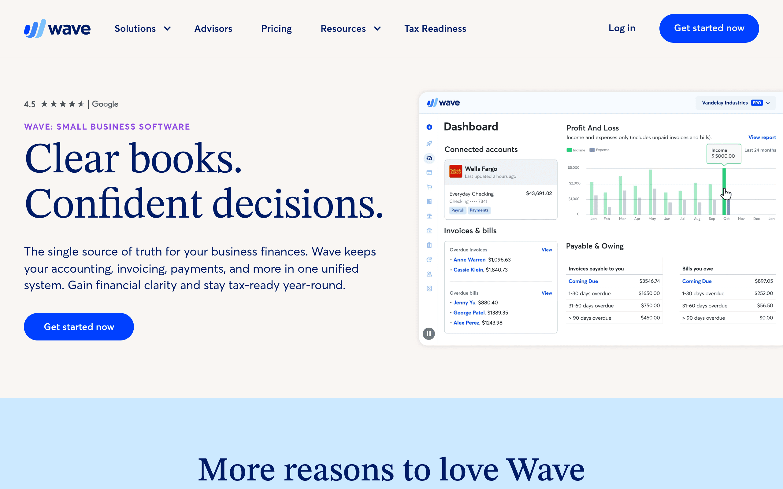 Wave website screenshot