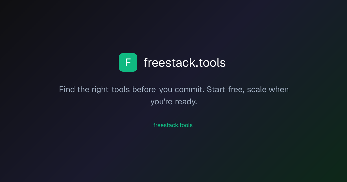 Find Your Starting Stack | freestack.tools